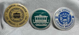 1970&#39;s Convention Awards Breakfast  Tokens Lot of 3 Mirror Celluloid Adv... - $29.95