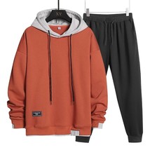 Men Sweatshirts Sets 2 Piece Long Sleeved wear Pullover Hoodies +Trouser... - $122.94