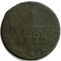 1772 C Saxony German States 1 Pfennig - $15.84