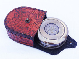 NauticalMart Antique Brass Poem Compass With Leather Case - £19.01 GBP