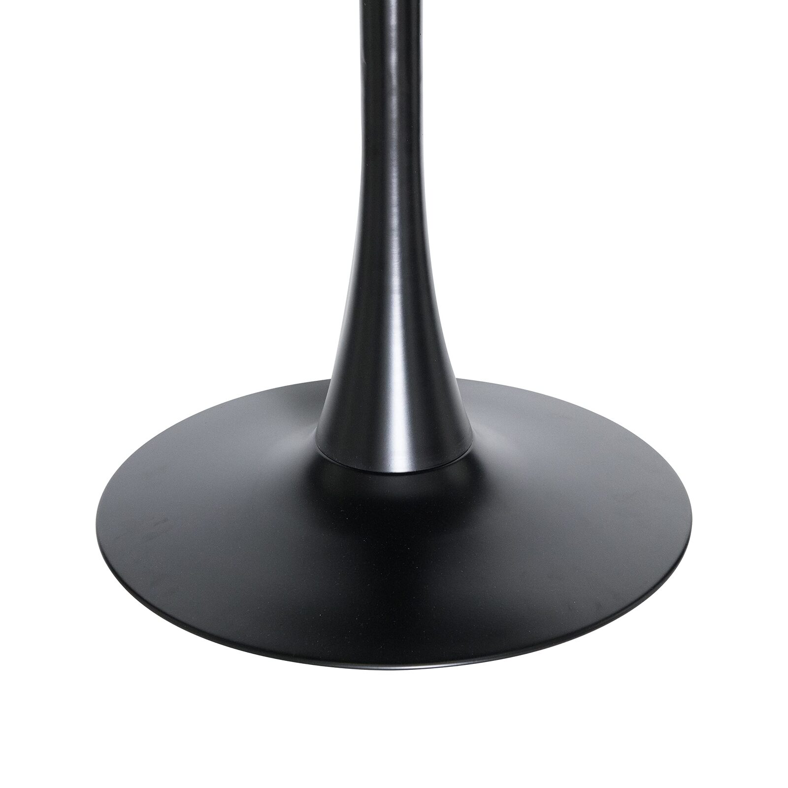 LeisureMod Bristol 36" Round Dining Table, Modern MDF Top & Black Iron Pedestal  Item image 7
