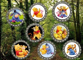 winnie the pooh  refrigerator magnets lot of 8 collectibles child play time - $9.89