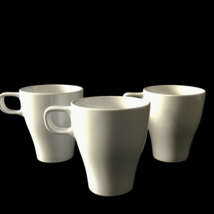 IKEA Lot of 3 Fargrik  White Coffee Mugs Tea Cups 8 oz Stackable 4&quot; Tall - £16.43 GBP