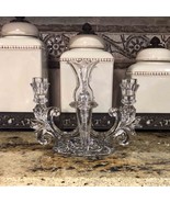 Crystal Epergne 4 Piece Candle Holder - £79.68 GBP