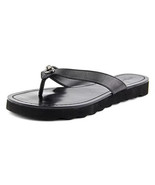 Coach Shelly Black Leather Women’s Thong Sandals Flip Flops Size  6 in box - €16,99 EUR