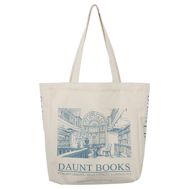 Women Canvas  Bag London Daunt Books Daily Shopping Bags Students Book Bag Cotto - £118.79 GBP