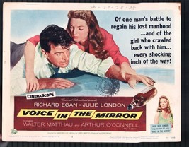 Voice in the Mirror 11&quot;x14&quot; Lobby Card #1 Richard Egan Julie London Thriller - £36.27 GBP