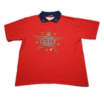 Gopher Sport Shirt Mens L Red Graphic Print Short Sleeve Collared Pullov... - $15.72