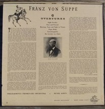 Franz Von Suppe 6 Overtures Henry Krips Vinyl LP Mono Angel 35427 Made I... - £3.75 GBP