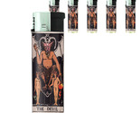 Tarot Card D17 Lighters Set of 5 Electronic Refillable Butane XV The Devil - £12.62 GBP