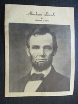 Abraham Lincoln booklet by Herman S Frey. Souvenir Booklet  - $7.25