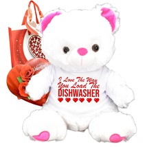 Valentines Day Teddy Bear Funny Cute Gift Love The Way You Load The Dishwasher - £23.59 GBP