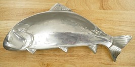 Vintage Metalware MCM Mid Century Cast Aluminum Fish Serving Tray Bruce Fox - £35.40 GBP