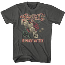 Aerosmith Permanent Vacation Royal Flush Men&#39;s T Shirt Rock Band Album - £21.13 GBP+