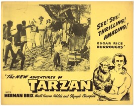 *The New Adventures Of Tarzan (1935) Herman Brix (Bruce Bennett) Serial Card #1 - £39.87 GBP