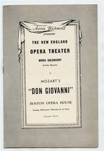 New England Opera Theater Programs 1947 Marriage of Figaro Don Giovani Old Maid  - £14.02 GBP