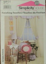 Simplicity 9801 House Finishing Touches Easy Placemats, Napkins, Tie Bac... - $8.41