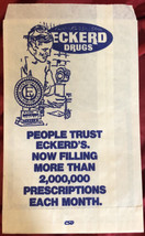 Vintage Eckerd Drugs Pharmacy Bag With Receipt Box2 - $5.93