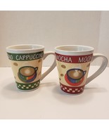 Coffee cups  Cappuccino and Mocha Mugs Cups Lot/Set of 2 - £10.91 GBP