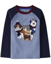 Nwt Gymboree Boys Size 6 7 Playful Pups Embroidered Blue Tee New - £11.93 GBP