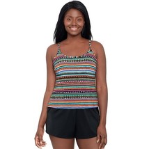 Women&#39;s Trimshaper Farrah Romper Swimsuit, Size: 10, Mad Dash Stripe - $65.40