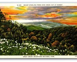 Mount Sterling Great Smoky Mountains National Park KY UNP Linen Postcard... - $2.63