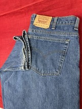 Made in Canada Levis 550 Blue Jeans 38x34 Relaxed Fit Tapered Leg Red Tab - $27.23