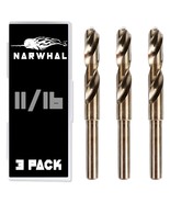 11/16 Cobalt Drill Bits - 3 Pack - 6 Inch Length - M35 Cobalt Drill Bits - $47.32 CAD