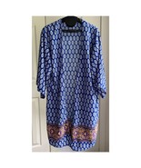 Myth Swim Summer Cover Up Kimono Cardigan Boho Chic Blue Paisley Long, S... - €14,61 EUR