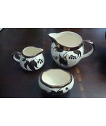 L &amp; Sons, Hanley, England, c1900s, 3 pcs pieces milk jar, creamer &amp; suga... - $67.70 CAD