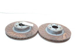 03-06 MERCEDES-BENZ CL55 AMG FRONT LEFT & RIGHT BRAKE ROTORS PAIR Q8478 image 2