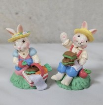 Cottontail Lane Easter Bunny Rabbit Picnic MOM &amp; DAD Midwest Cannon Falls - £25.57 GBP