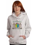 McKinney Irish Coat of Arms Ash Hooded Sweat shirt - $649.73 MXN