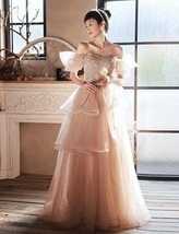 Ivory Strapless Wedding Bridesmaid Dresses Layered Tutu Maxi Wedding Dress Plus - £126.70 GBP