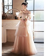 Ivory Strapless Wedding Bridesmaid Dresses Layered Tutu Maxi Wedding Dre... - $215.68 CAD