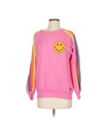 Aviator Nation RARE NEON Pink Limited Edition Smiley Sweatshirt Size Small - $146.52