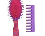 Scunci Conair Girls 2 Piece Comfort Brush &amp; Comb Set Purple &amp; Pink NEW - £8.40 GBP