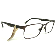 Marchon Eyeglasses Frames POWELL 210 Brown Green Horn Rectangular 56-17-145 - £40.72 GBP