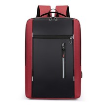 A 15.6 Inch Men&#39;s Business Casual Computer Bag Multi-pocket Large Capacity Usb P - £62.99 GBP