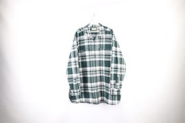 Vintage 90s LL Bean Mens XLT Faded Double Pocket Flannel Button Shirt Plaid - £43.35 GBP