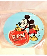 Mickey Mouse Standard gas station Motor Oil 12&quot; Round Metal sign vtg ret... - $1,227.44 MXN