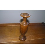 Estate Handmade Small Turned Wood Vase  – 6.75 inches tall x 2 inches ac... - £6.71 GBP