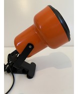 Vintage Industrial Clamp Desk Lamp – Retro Orange – 1970s Style - $104.75 CAD