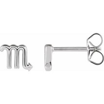 14k White Gold Scorpio Zodiac Earrings - £239.00 GBP