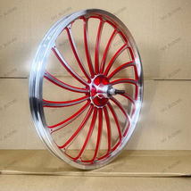 1PC Aluminum Bicycle Bike BMX FRONT Wheel 20&quot; X 1.75/2.125/2.5&#39;&#39; Silver Red DHL - £70.20 GBP