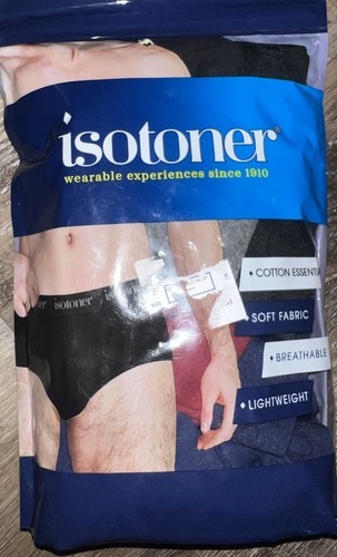 Isotoner ~ 4-Pair Mens Basic Brief Underwear Cotton Blend Breathable ~ XL - $24.74