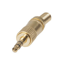 Stereo Plug with Spring 3.5mm (Gold) - £11.66 GBP