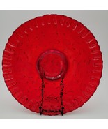 Glass Maple Leaf Leaves Westmoreland Ruby Red Round Serving Cake Platter... - $47.52 CAD