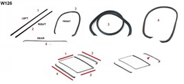 Fit For Mercedes Benz W126 Sunroof Moonroof Seal Gasket Set 4 Pcs - £41.68 GBP