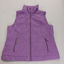 Christopher & Banks RN#63823 Women's Lavender Full-Zip Sleeveless Vest Size XL image 13